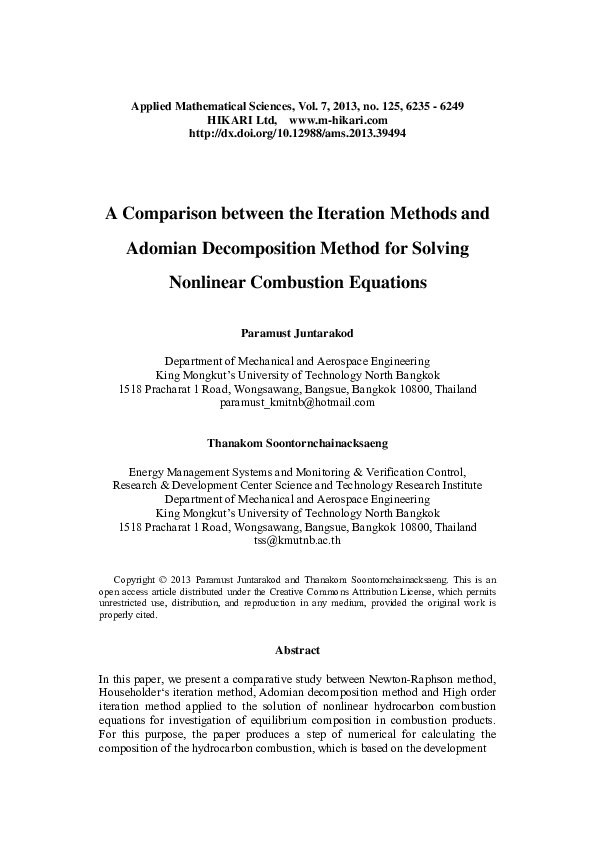 (PDF) A comparison between the iteration methods and Adomian ...