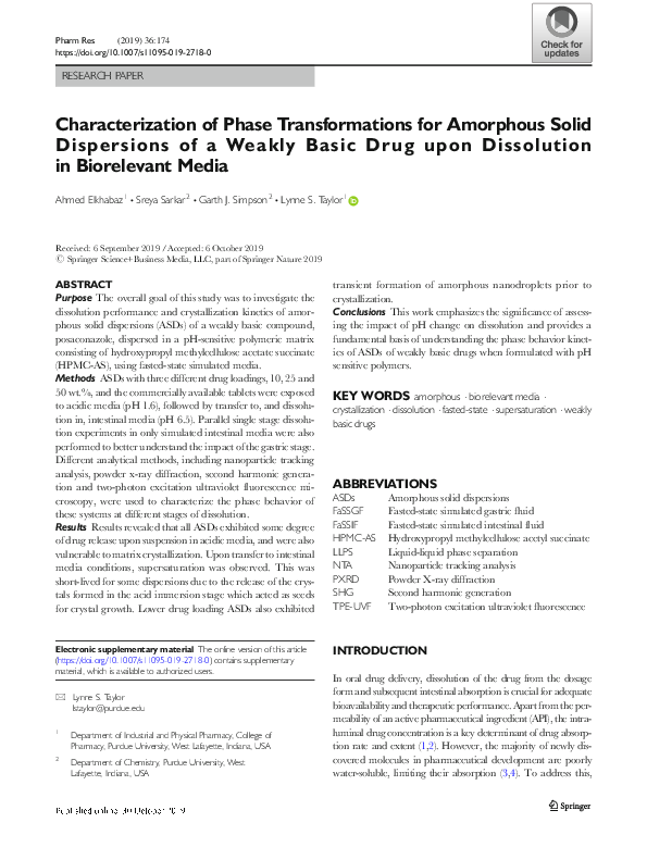 (PDF) Characterization of Phase Transformations for Amorphous Solid ...