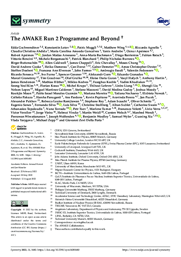 (PDF) The AWAKE Run 2 Programme and Beyond