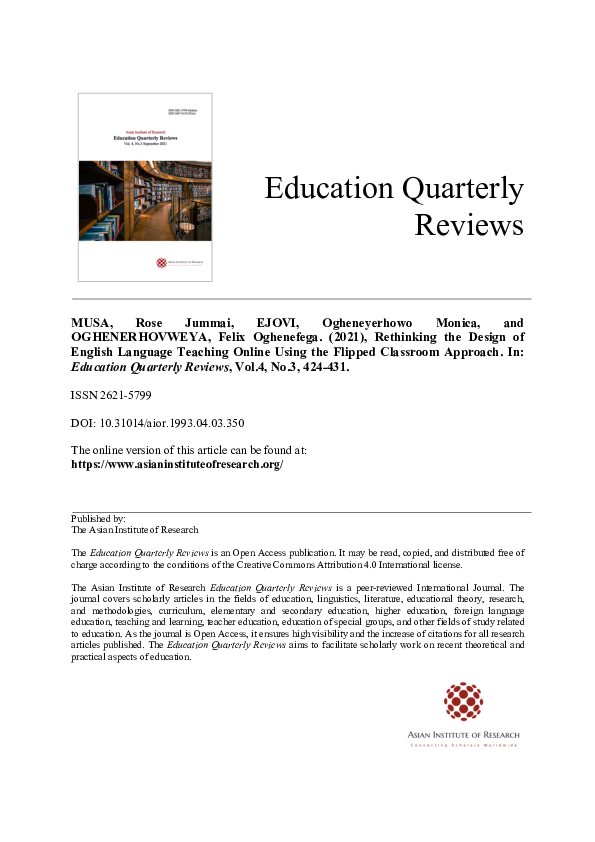 (PDF) Rethinking the Design of English Language Teaching Online Using ...