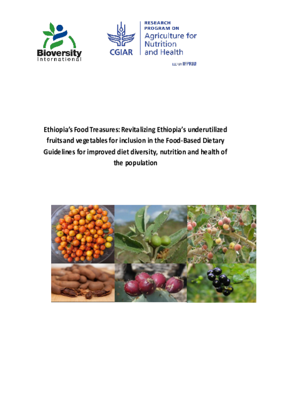 (PDF) Ethiopia's Food Treasures: Revitalizing Ethiopia's underutilized ...