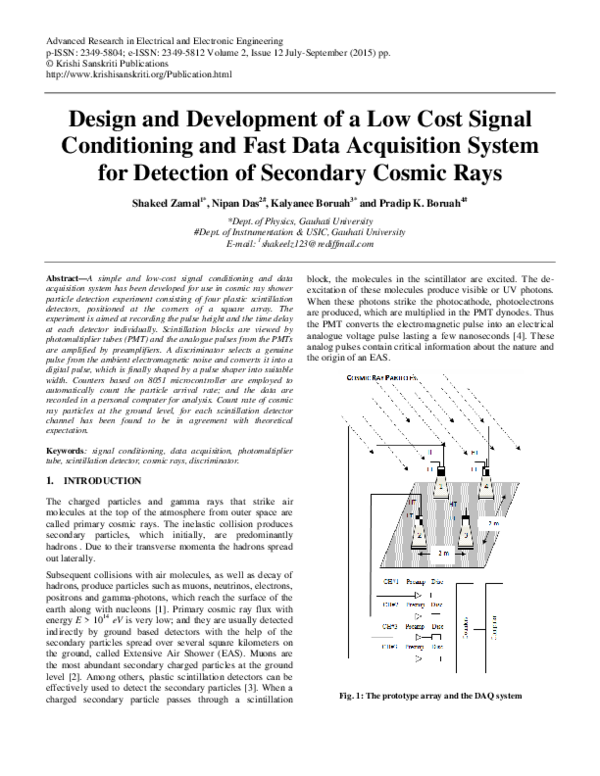 (PDF) Design and Development of a Low Cost Signal Conditioning and Fast ...