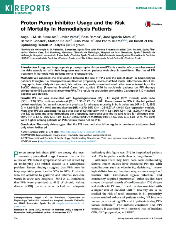 (PDF) Proton Pump Inhibitor Usage and the Risk of Mortality in ...