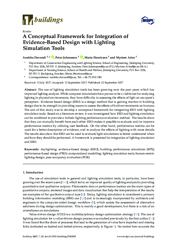 (PDF) A Conceptual Framework for Integration of Evidence-Based Design ...