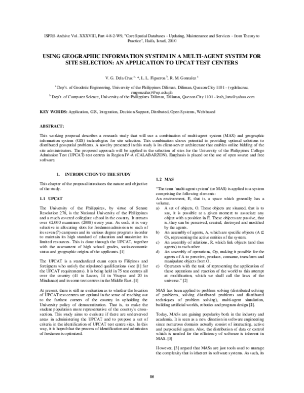 (PDF) Using Geographic Information System in a Multi-agent System for ...