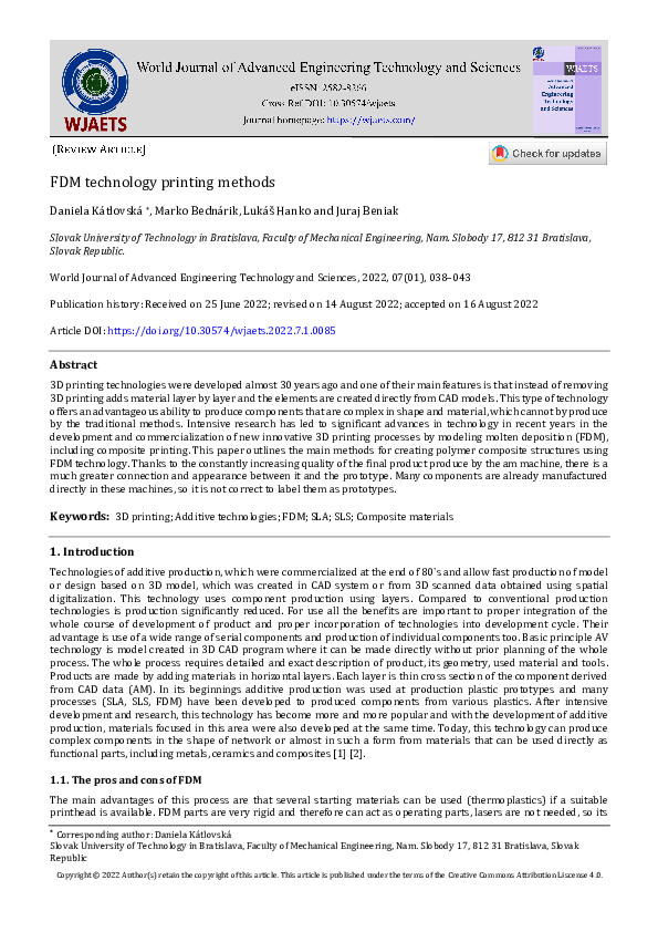 Pdf Fdm Technology Printing Methods