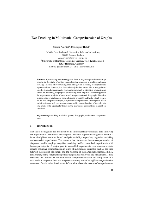 (PDF) Eye Tracking in Multimodal Comprehension of Graphs