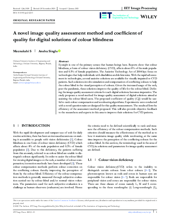 (PDF) A novel image quality assessment method and coefficient of ...