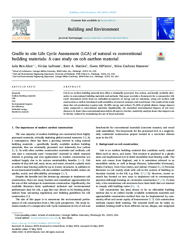 (PDF) Cradle to site Life Cycle Assessment (LCA) of natural vs ...