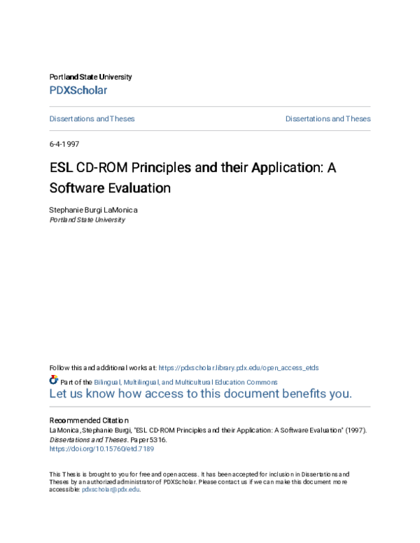 (PDF) ESL CD-ROM Principles and their Application: A Software Evaluation