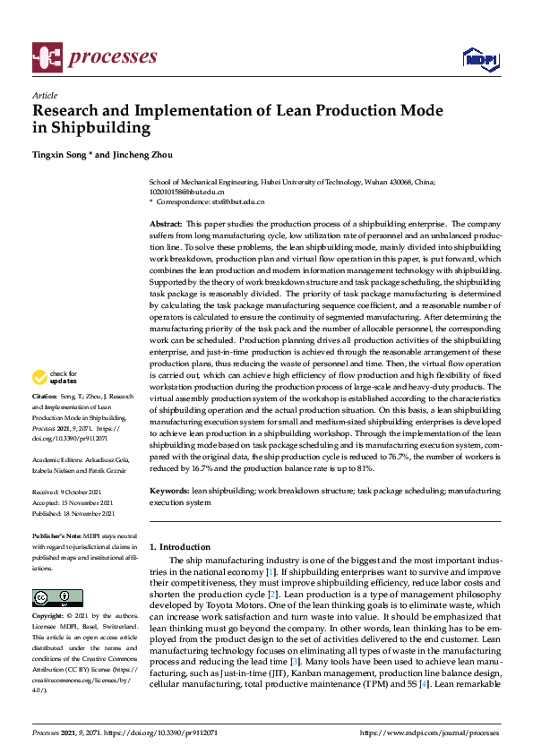 (PDF) Paper 5: Research and Implementation of Lean Production Mode in ...