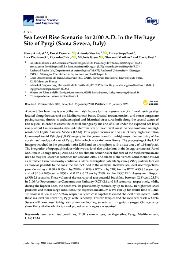 (PDF) Sea Level Rise Scenario for 2100 A.D. in the Heritage Site of ...