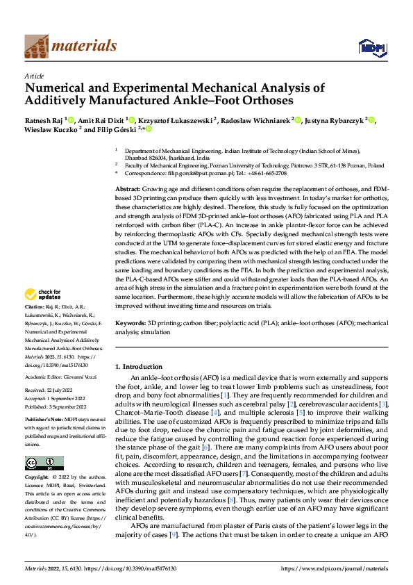 (PDF) Numerical and Experimental Mechanical Analysis of Additively ...