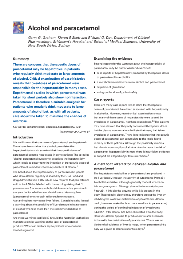 (PDF) Alcohol and paracetamol Richard Day Academia.edu