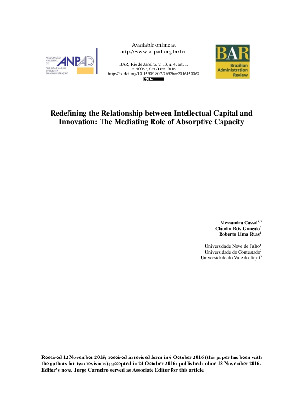(PDF) Redefining the Relationship between Intellectual Capital and ...