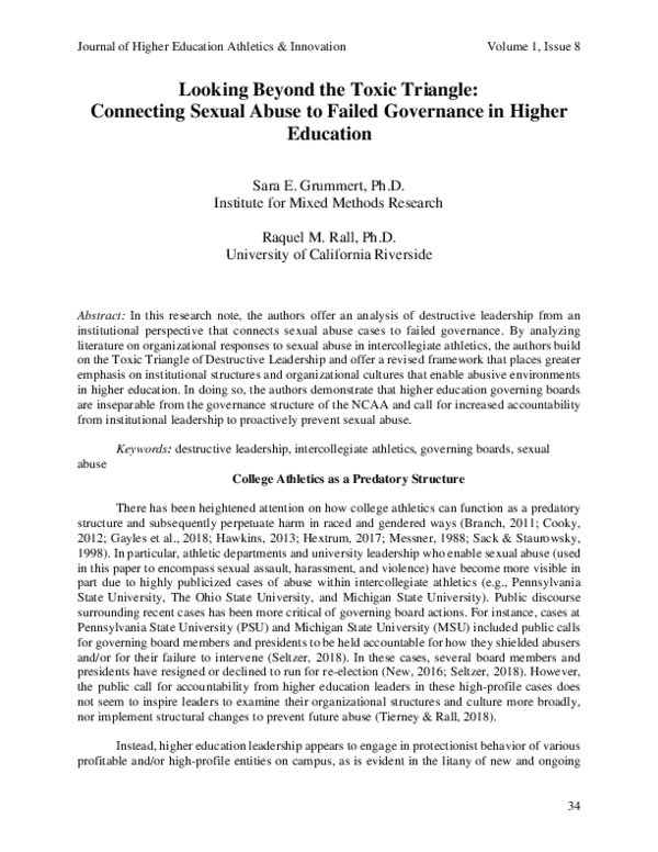(PDF) Looking Beyond the Toxic Triangle: Connecting Sexual Abuse to ...