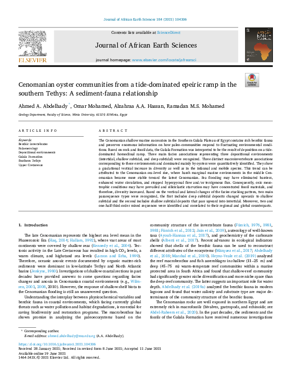 (PDF) Cenomanian oyster communities from a tide-dominated epeiric ramp ...