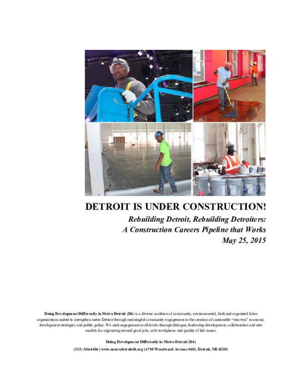 (PDF) Detroit is Under Construction: Rebuilding Detroit, Rebuilding ...