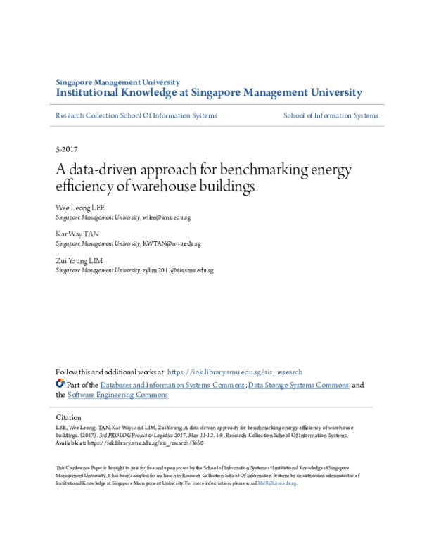 (PDF) A data-driven approach for benchmarking energy efficiency of ...
