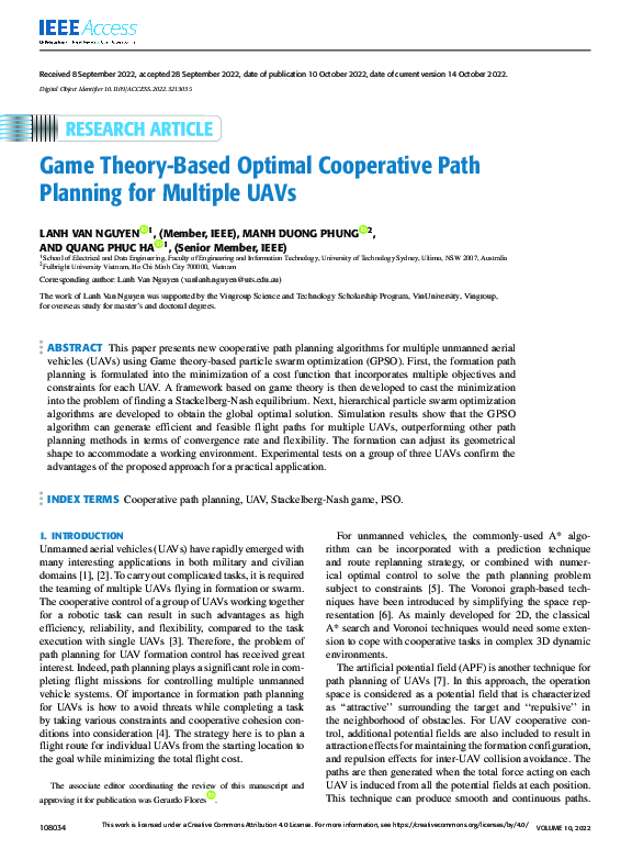 (PDF) Game Theory-Based Optimal Cooperative Path Planning for Multiple UAVs