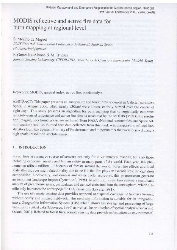 (PDF) MODIS reflective and active fire data for burn mapping at ...