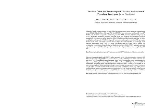 (PDF) Evaluasi Cobit dan Perancangan IT Balanced Scorecard untuk ...