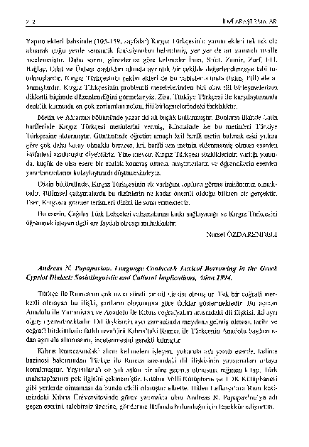 (PDF) Andreas N. Papapavlou, Language Contacct& Lexical Borrowing in ...