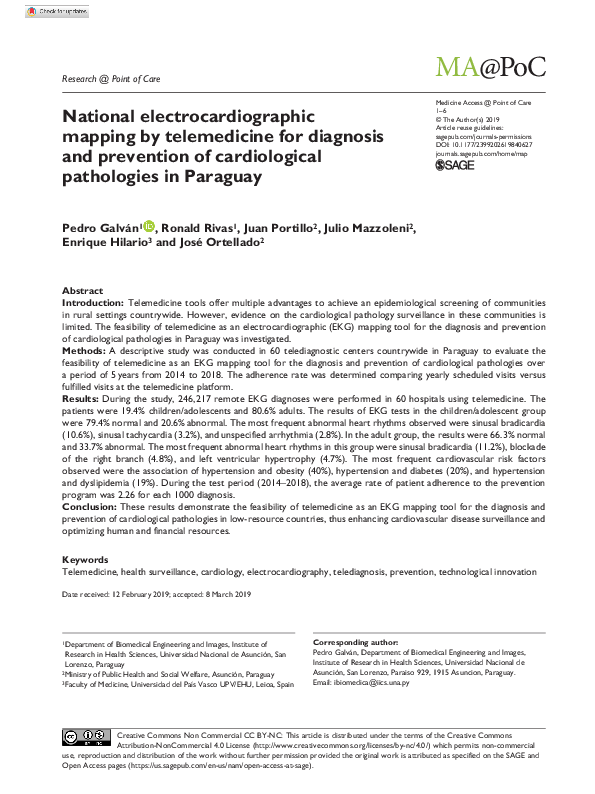 (PDF) National electrocardiographic mapping by telemedicine for ...