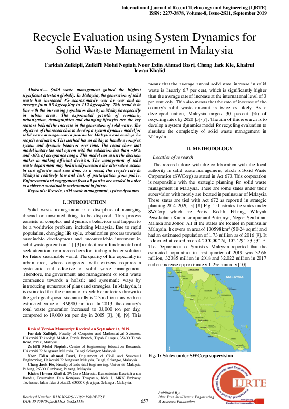 (PDF) Recycle Evaluation using System Dynamics for Solid Waste ...