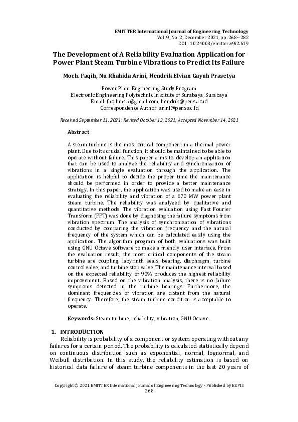 (PDF) The Development of A Reliability Evaluation Application for Power ...