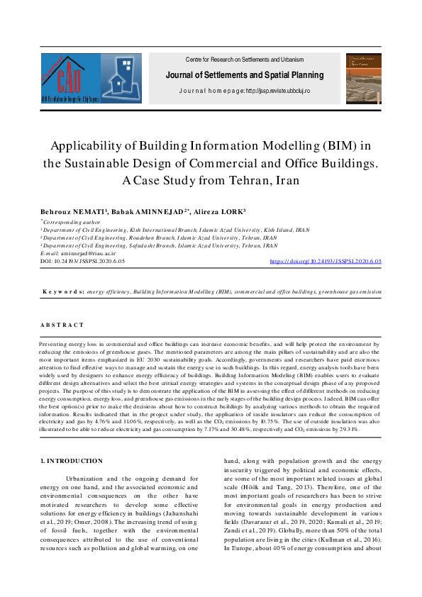 Pdf Building Information Modeling For Green And Energy Efficient Pdf Building Information Modeling For Green And Energy Efficient