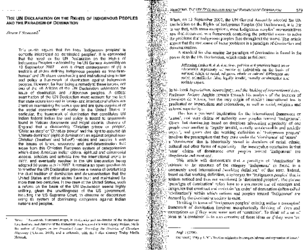 (PDF) The UN Declaration on the Rights of Indigenous Peoples and the ...
