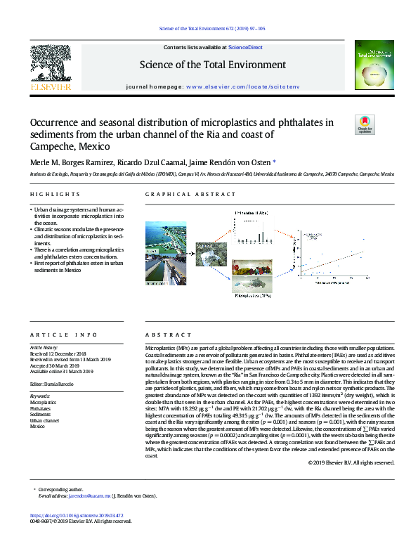 (PDF) Occurrence and seasonal distribution of microplastics and ...