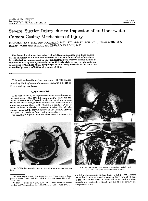 (PDF) Severe 'Suction Injury' due to Implosion of an Underwater Camera ...