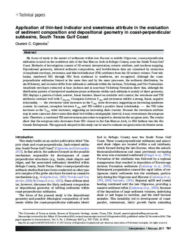 (PDF) Application of thin-bed indicator and sweetness attribute in the ...