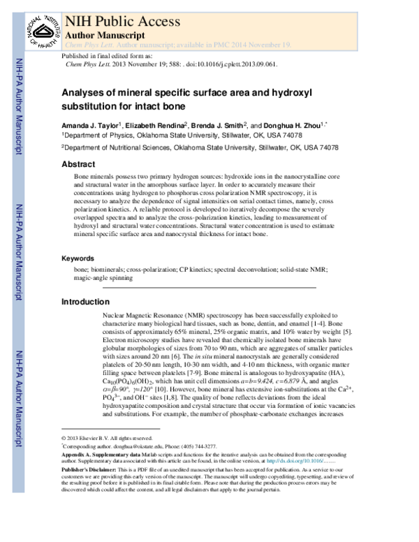 (PDF) Analyses of mineral specific surface area and hydroxyl ...