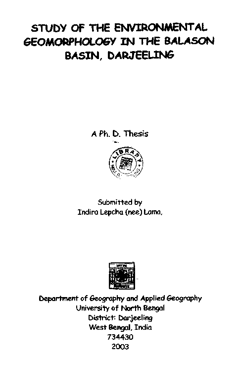 PDF) Study of the enviromental geomorphology in the Balasan