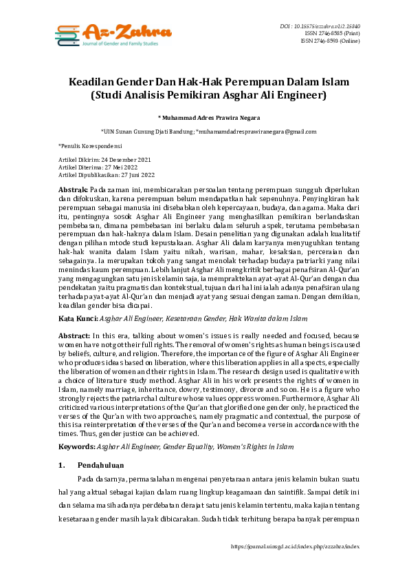 Hak dan Tanggung Jawab Sama Laki-laki dan Perempuan, Pintar Kemenag 2025