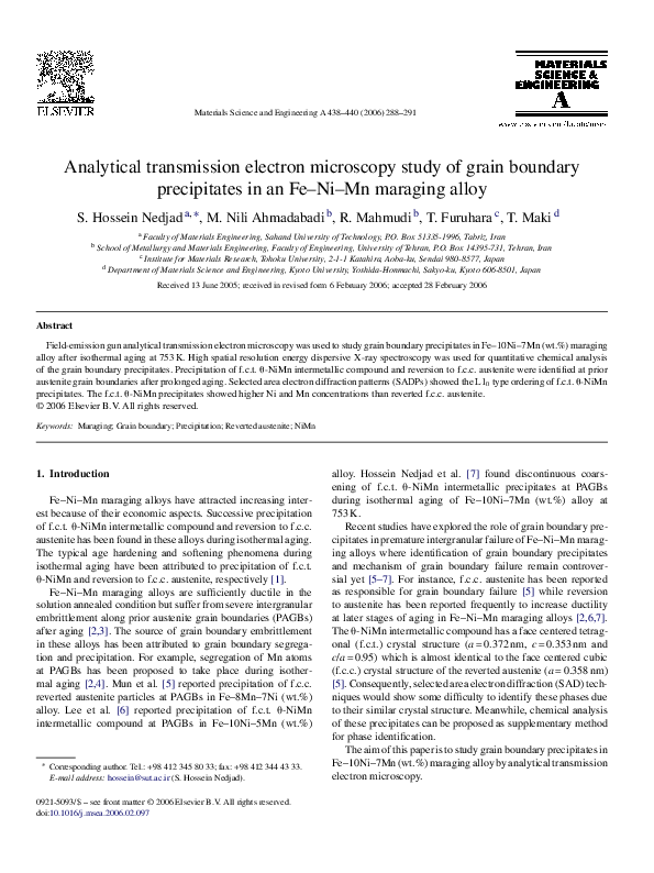 (PDF) Analytical transmission electron microscopy study of grain ...
