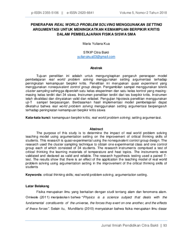 (PDF) Penerapan Real World Problem Solving Menggunakan Setting ...