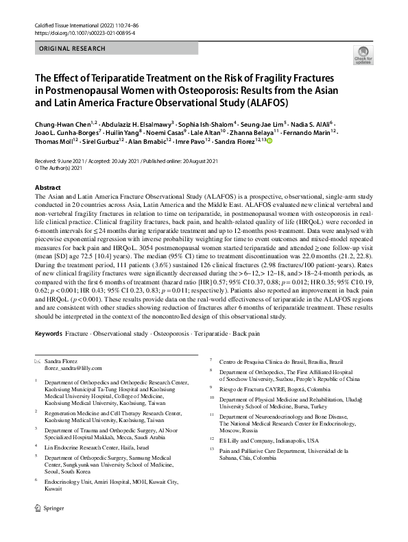 (PDF) The Effect of Teriparatide Treatment on the Risk of Fragility ...