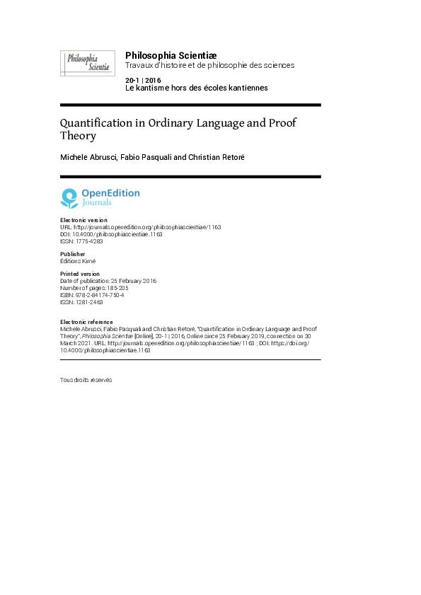  pdf quantification in ordinary language and proof theory