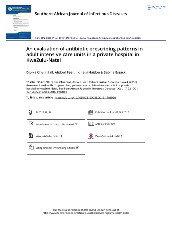 (PDF) An evaluation of antibiotic prescribing patterns in adult ...