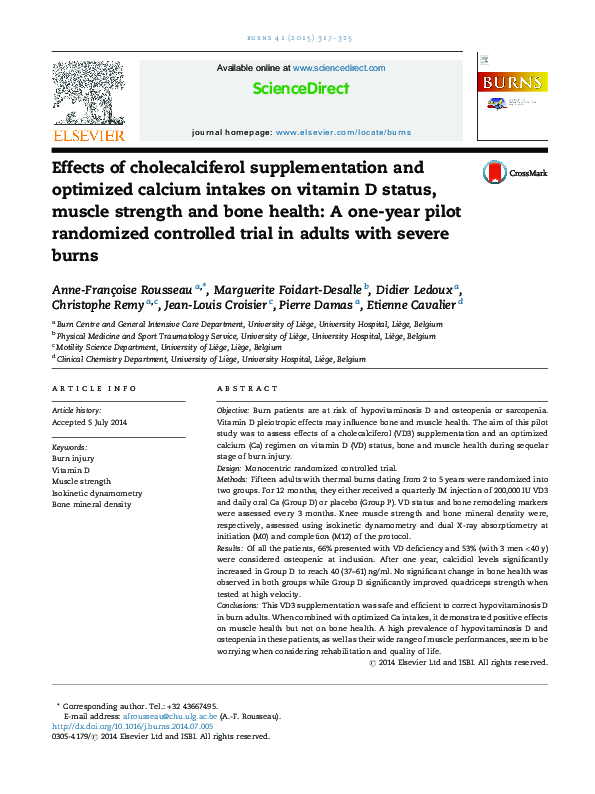 (PDF) Effects of cholecalciferol supplementation and optimized calcium ...
