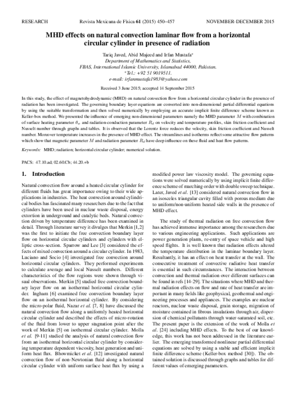 (PDF) MHD effects on natural convection laminar flow from a horizontal ...