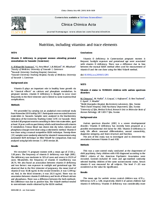 (PDF) Vitamin d status in TUNISIAN children with autism spectrum disorders