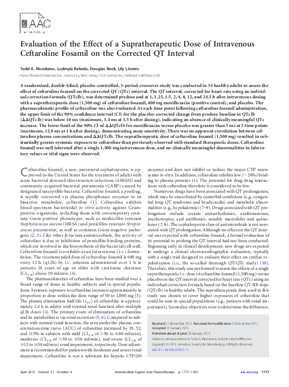 (PDF) Evaluation of the Effect of a Supratherapeutic Dose of ...