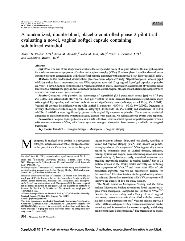 (PDF) A randomized, double-blind, placebo-controlled, phase II study of ...