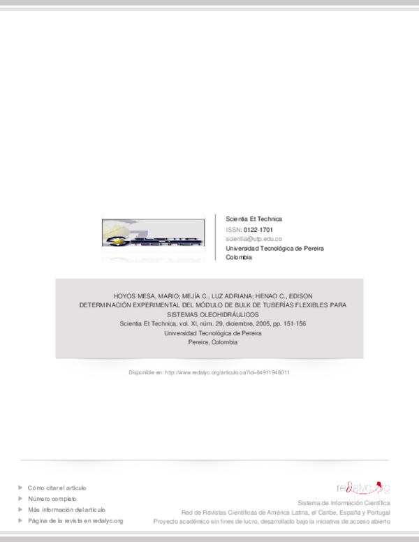 (PDF) Determinación Experimental Del Módulo De Bulk De Tuberías ...