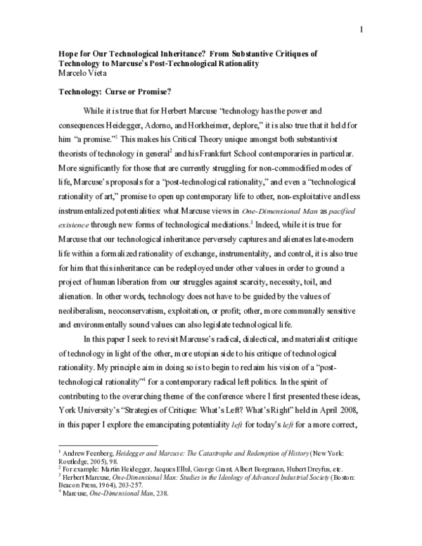(PDF) Hope for Our Technological Inheritance? From Substantive ...